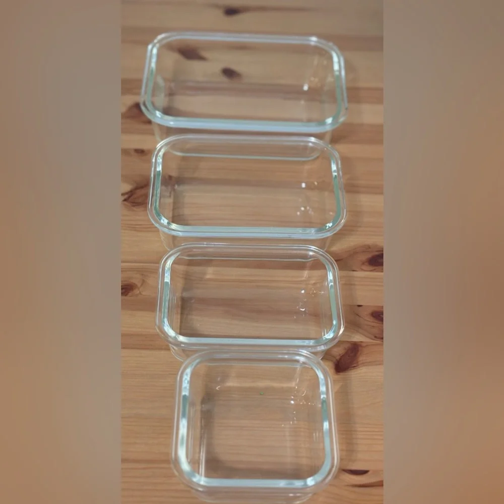 Set of Clear Glass Storage dishes-no lids